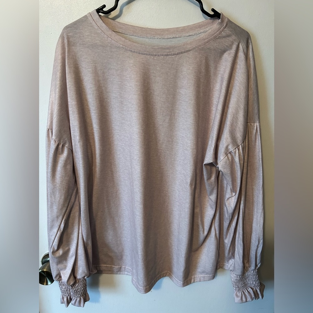 ✨
Brand: Boutique 
Size: 1X
Material: Cotton, Polyester
Color: lite Mocha